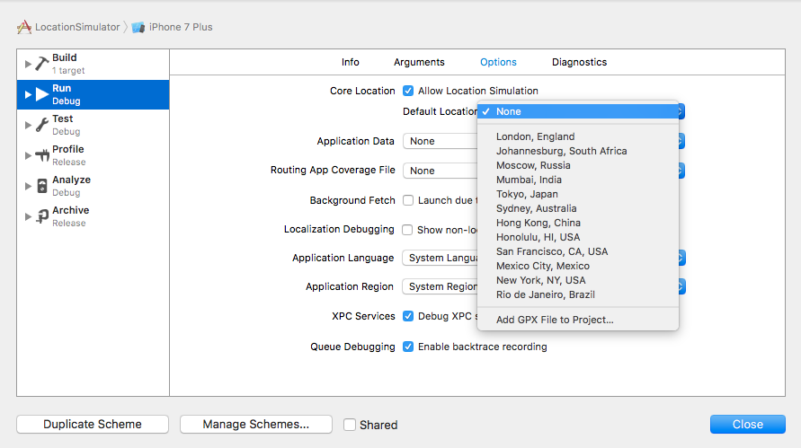 Προσομοίωση γεωγραφικής θέσης