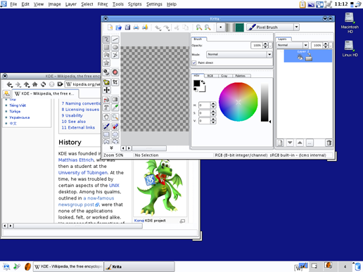 Μενού στην κορυφή της οθόνης